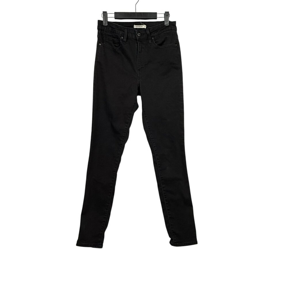 Levis 721 High-rise Skinny Jeans Black Wash Womens Sz 29 Stretch (measure 29x29)